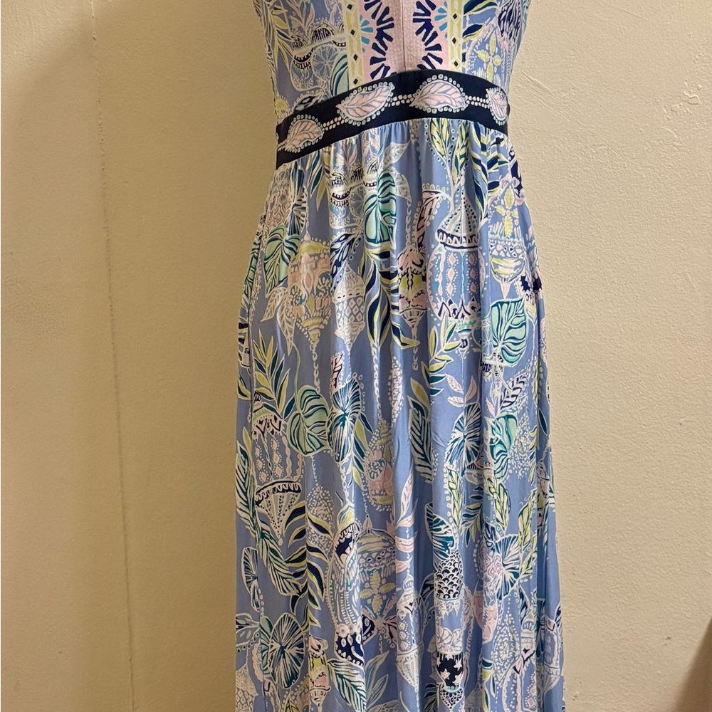 Lilly Pulitzer McKinley Maxi Dress Blue Peri Lapis Lanterns size Small - Picture 5 of 16